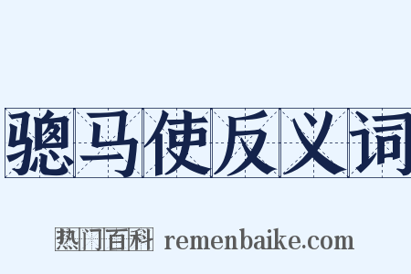 骢马使反义词是什么意思的图片